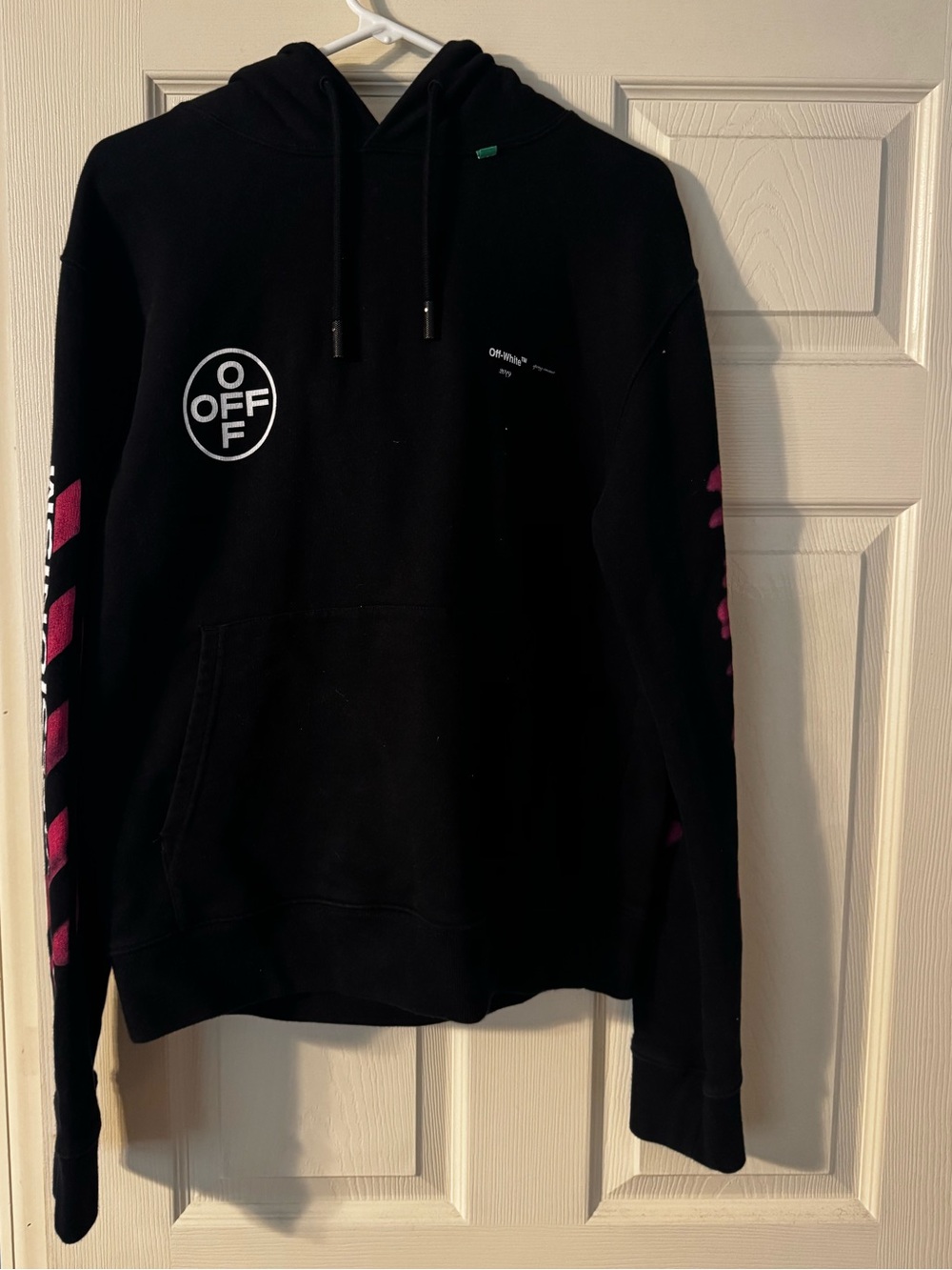 Off-White Impressionism Arrow Hoodie Black Pink 2019 Virgil Abloh, Men’s  Size M